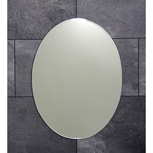 B-WARE Badspiegel Kristallspiegel oval 60 x 45 cm 600 x 450 mm