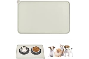 Emwel Hundefuttermatte, Silikon-Hundenapfmatte, rutschfeste Katzen- und Hunde-Futtermatte, wasserdichtes Hunde-Tischset L (47 * 30)