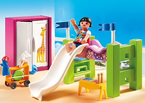Imagen 3 de Playmobil Mansión Moderna de Lujo - Habitación de los niños con litera y tobogán, playset (5579)