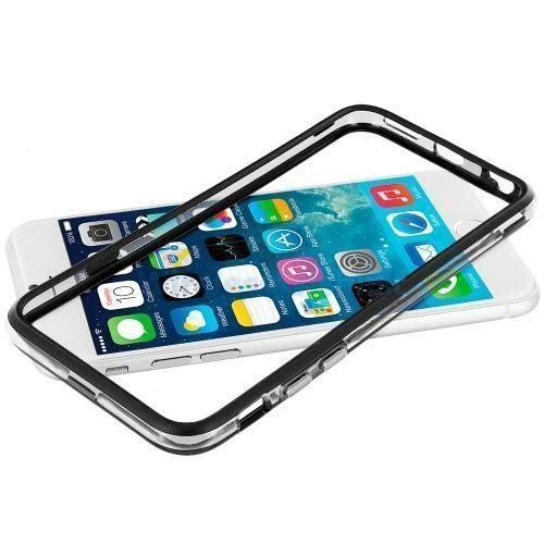 Preisvergleich Produktbild High Quality Iphone 6 Plus Silicon Bumper Transparent Black by G4GADGET®