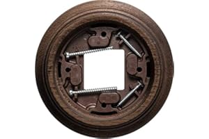 Peana de madera para Garby y Dimbler, mecanismos eléctricos vintage para pared - Accesorio para enchufes e interruptores de p