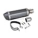 Produktbild H2RACING Kohlefaser 1.5-2 Fuß Einlass Auspuff Endschalldämpfer & abnehmbar DB Mörder für Straße/Sport Motorräder Scooters Mit 38-51mm Durchmesser Auspuffrohre