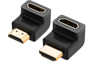 Digitalkey 2 pezzi HDMI adattatori 90 e 270 gradi per TV e Monitor Pc, consolle, decoder, streaming box e tutti i prodotti con HDMI