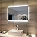 Produktbild sunnyshowers Badspiegel Lichtspiegel LED Spiegel Wandspiegel 60 x 80cm kaltweiß IP44 energiesparend