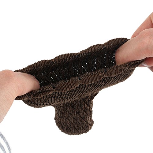 Mogoko 16 x Stuhlbeinsocke Möbel Socken Wollsocken Hocker Fessel Tabellen Cotton Caps Anti-Rutsch Fußboden Schutz Stuhl Bein Bodenschutzmatten Floor Protector stricken Fußboden Schutz (Braun) - 4
