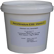Vitamine C Acide Ascorbique E300 - 1 Kg, Qualité Alimentaire, Marque Buxtrade
