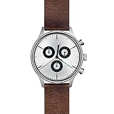 Cronometrics The Engineer L12 Edelstahl silber mit braunem Lederarmband