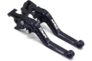 ANYWAY Per TMAX500 T-MAX 500 2008-2011 CNC Regolabile Breve Freno Frizione Leve Accessori Moto(Nero)