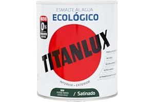 Titanlux Ecológico Esmalte al agua multisuperficie Brillante Verde Mayo, Tamaño pequeño 250 ml
