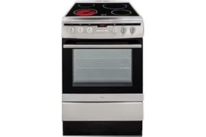 Amica 608CE2TAXX Freestanding Ceramic Top Cooker 60 cm Stainless Steel
