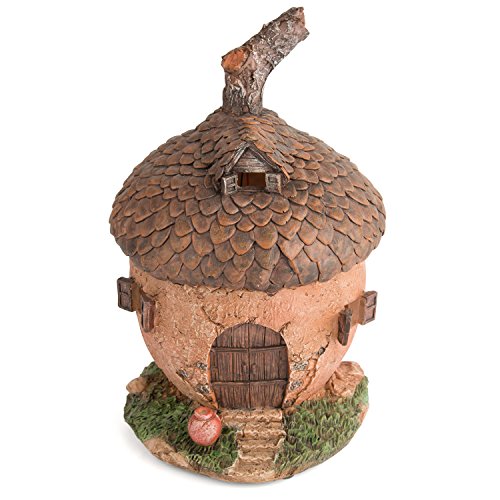 Garten Solar Powered LED Fairy House Licht Eichel Ornament Whisper Rose
