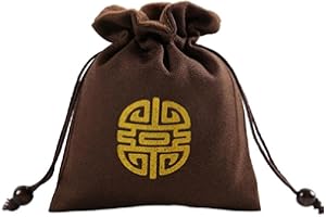 FackLOxc Bolsa de almacenamiento de tarjetas con cordón, tela de algodón, bolsa de dados de joyería, juego de mesa, mini paquete de impresión, bolsa de almacenamiento de tarots