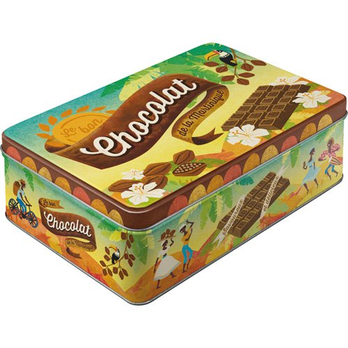 Nostalgic-Art 30720 Coffee und Chocolate, Vorratsdose Flach