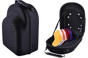 SANSEENIA Hut-Reiseetui, Hutaufbewahrungsbox, Hut-Organizer für Baseballmützen, Kappenträger mit Tragegriff und Schultergurt, Huthalter für 6 Baseballmützen