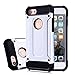 Produktbild Sunyun 2 in 1 Combo Farbe Stoßfest Rüstung Fall PC + TPU Schützend Zurück Abdeckung Hart Telefon Fall für Apple iPhone 7 Plus (iPhone7, Silber)