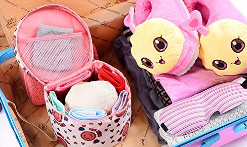 Cdet Lagerung Paket Blumen Tragbar Runden BH Unterwäsche Aufbewahrungskiste Unterwäsche Tasche Wäschesack Einbezogen Kosmetiktasche Schulter Taschen Beutel - 5