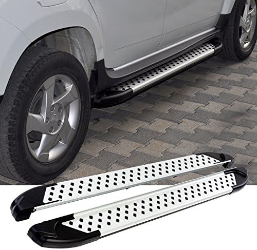 Running Boards Aluminium Silver with TÜV/ABE | Aluminium Silver | Strip Side Skirts
