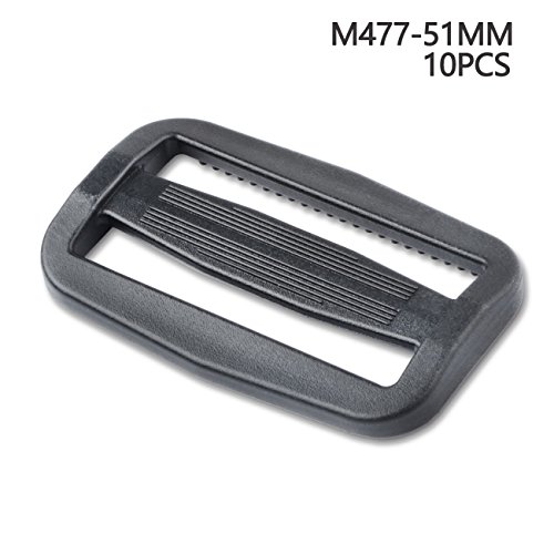 multi-size Gurte Gurtband Slide Triglides Folie Kunststoff Schnalle für Rucksack Tasche 51 mm