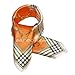 Produktbild ChicEver Feines Damen-Nickituch aus 100% Seide, Seidentuch, 52cmx52cm, orange, creme, schwarz, 6007