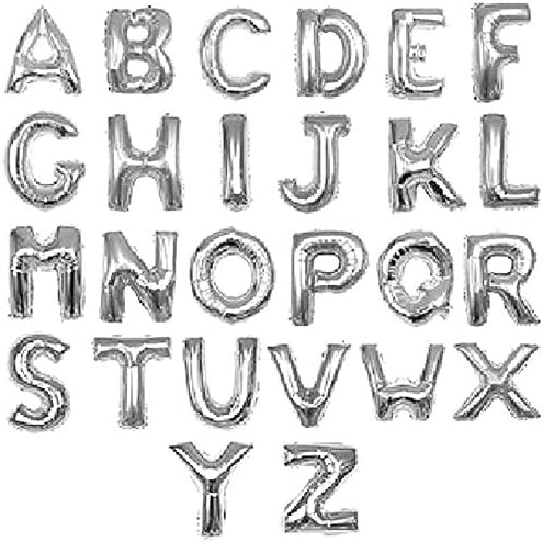 Letter &amp; Number Balloons 16" (O, Silver)