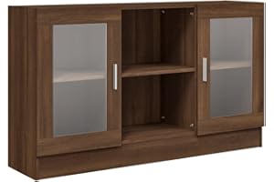 vidaXL Mobile Vetrina Rovere Marrone 120x30,5x70 cm Legno Multistrato