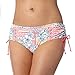 Mantaray Womens White Tribal Floral Ruched Bikini Bottoms 14
