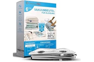 SANAWATEC 6X (60x80 cm) Vakuumbeutel für Kleidung Kleider Vakuum Beutel Vakuumbeutel für Bettdecken Bettwäsche Vakumiererbeutel für Kleidung vacuum bags for clothing