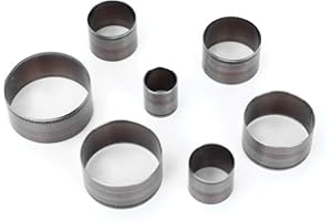 Honiwu 7 Stücke Runde Leder Stanzwerkzeug,Lederhandwerk Stanzform Set,Runde Stanzer Puncher Werkzeug, DIY Cutter Stanzschablone 20mm 25mm 30mm 35mm 40mm 45mm 50mm