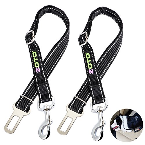 Preisvergleich Produktbild Hunde Sicherheitsgurt,ZOTO Haustier Auto Sicherheitsgurt,2 Pack 56-80cm Einstellbare Sicherheitsgurt Strap, Durable Nylon Reflektierende Auto Sicherheitsgurt Geeignet für Alle Autositz Gürtelschnalle