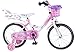 Produktbild 16 Zoll Fahrrad Rücktritt Stützräder Korb Kinderfahrrad Mädchen Pink Rose 81611
