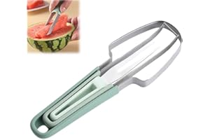 Dhqkqg Cortador De SandíA, Cortador Sandia 3 En 1, Watermelon Slicer Cutter Multifuncional, Cortador De Sandia Acero Inoxidable Para MelóN, Fruta Del DragóN, Ayudantes De Cocina, Fiestas Camping