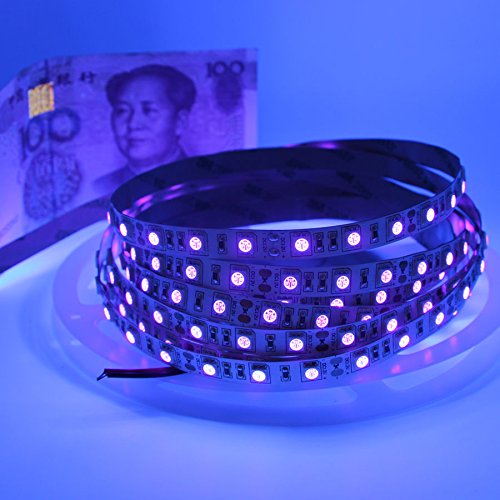 CORST Wasserdicht UV Schwarzlicht LED Streifen 5M 500cm SMD 5050 LED 300 395-405mm UV Strip Licht Flex Licht Schwarzlicht - 3