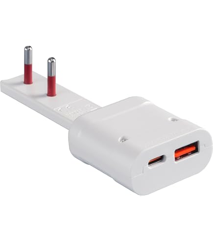 Caricatore USB Piatto A 2 Porte – Adattatore Da Presa 5V 2,1A Con Chip Intelligente, Protezioni E Design Salvaspazio Per Casa E Ufficio