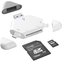 Lettore di schede 4 in 1 Adattatore da USB 3.0 a tipo C Convertore OTG per scheda Micro TF da USB a IOS per PC iPhone Samsung Xiaomi Huawei  7