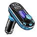 Price comparison product image Anbero Bluetooth FM Transmitter Car MP3 Player Handsfree Kit Radio Adapter support Micro SD Card, USB Flash Drive, Aux Input (Blue)