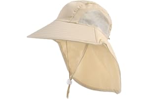 Cysocool Gorro de verano para niños con protección UV para niños de 4 a 13 años, con visera ancha, UPF 50+, protección solar para niños, sombrero de boonie, gorra de legionario