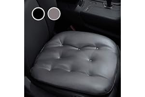 ‎BIG ANT Big Ant PU Leder Auto Sitzkissen, Anti-Rutsch Auto Sitzauflage aus PP Baumwolle, Weiches Sitzpolster für Autositz, Bürostuhl und Meisten Stühle - Grau (1 Stück)