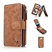 Produktbild A9H Samsung Galaxy S6 / S6 Multifunktions Hochwertigen PU Leder Handy Tasche mit Schutzhülle Handyhülle hülle und Geldbörse 2 in 1,brown