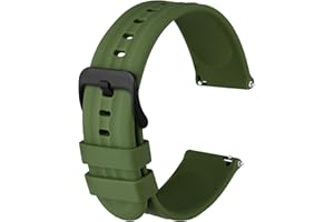 Anbeer Bracelets de Montre en Silicone 18mm 20mm 22mm 19mm 21mm, Sport Remplacement Bracelet en Caoutchouc à Libération Rapide pour Hommes Femme, Extra Long