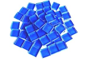 FireAngels Azulejo de mosaico de material artesanal, microvidrio, pequeño mosaico de bricolaje, pasatiempos, niños, hecho a mano, piedra sin cristal, material de manualidades, creatividad, 300 g (azul