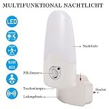 Emotionlite Mehrzweck LED Nachtlicht mit Bewegungssensor und Dämmerungssensor Tragbare Taschenlampe Notlicht PIR Bewegungserkennung Lichtsensor Schaltersteuerung Warmesweißes 2700K - 2