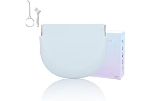 DIDATOOL Ferula dental, Estuche de Dentadura de Silicona con Cierre Magnético Automático para Dentaduras, Versátil Bolsa de Almacenamiento Ideal para Uso Diario y Viajes(Azul claro)