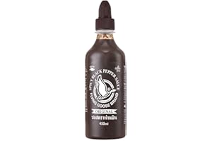 ‎FLYING GOOSE FLYING GOOSE Würzig schwarze Pfeffer Sauce, scharf, schwarze Kappe, Würzsauce aus Thailand, ideal für Pfannengerichte geeignet, 1 x 455 ml
