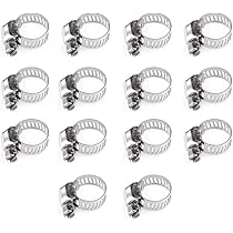 Morsetti Per Tubi A T Fascette Stringitubo Con Bullone A T In Acciaio Inox 304 - 6 Pezzi Per Tubi Da 23-25 Mm, Con Chiave Inclusa Fascette Stringitubo