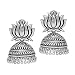 Jaipur Mart German Silver Plated Oxidised Jhumki Earrings For Women RS.299.00