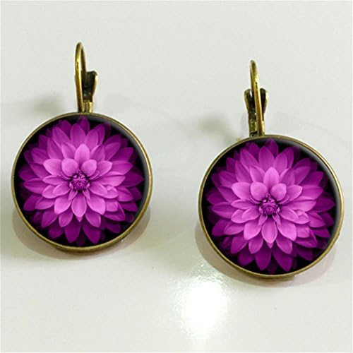 Women Earrings,TianMao French Hooks European American Handmade Folk Style Ear Hooks Retro Time Gem Earrings (Bronze)