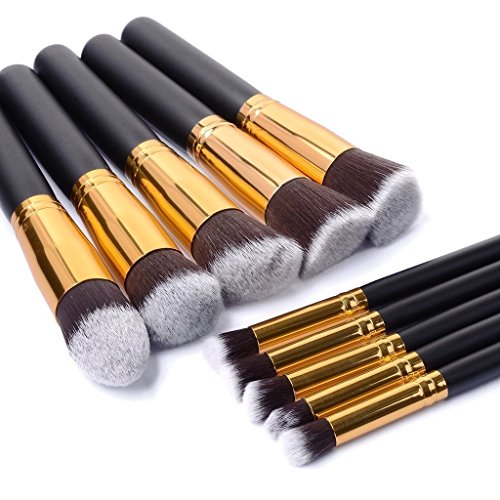 Makeup Brush Set, TopSuper® 10 Pcs Cosmetics Foundation Blending Blush Eyeliner Face Powder Brush Makeup Brush Kit
