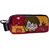 Harry Potter Kalem Kutusu, İki B&ouml;lmeli, Kırmızı, 9x6,5x18 cm