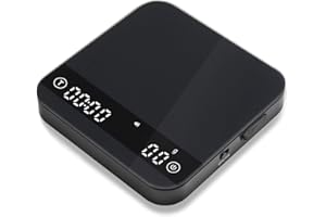 NOTSEK Coffee Scales, 4 Modes 0.1g High Precision Mini Coffee Scales with Timer, Espresso Scale with Touch Sensor Button, Rechargeable Digital Bratista Scales for Pour Over Kitchen Weighhing, Max 2kg, Black