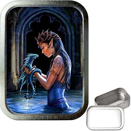 TEEZ - DRAGON POOL FAIRY SILVER 2oz TOBACCO TIN